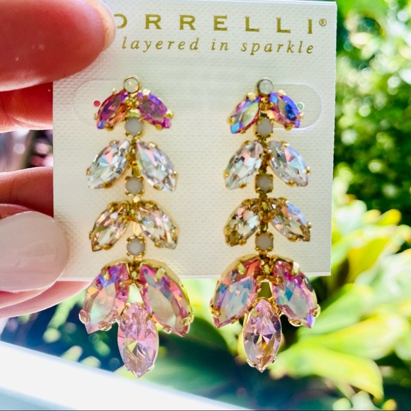 Sorrelli Repeating Navette Dangle Earrings in Pink Pastel Multi NWT - Picture 17 of 17